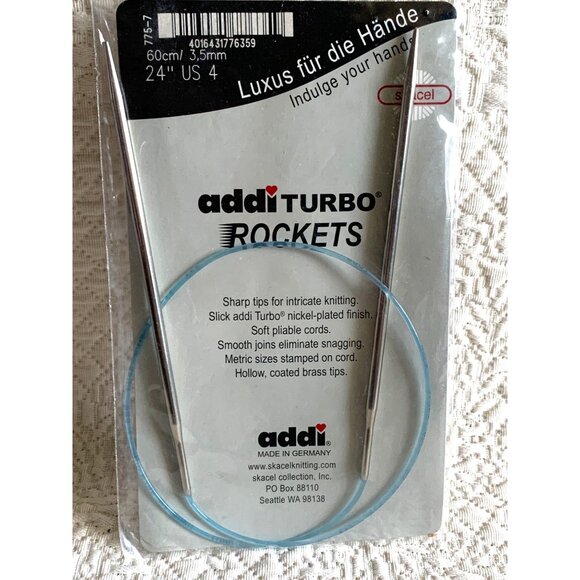Addi Turbo Rockets Circular Knitting Needle 40 inch US4 - New - Picture 3 of 11